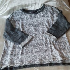 Ally Geo Design Sweatshirt  - Size 6